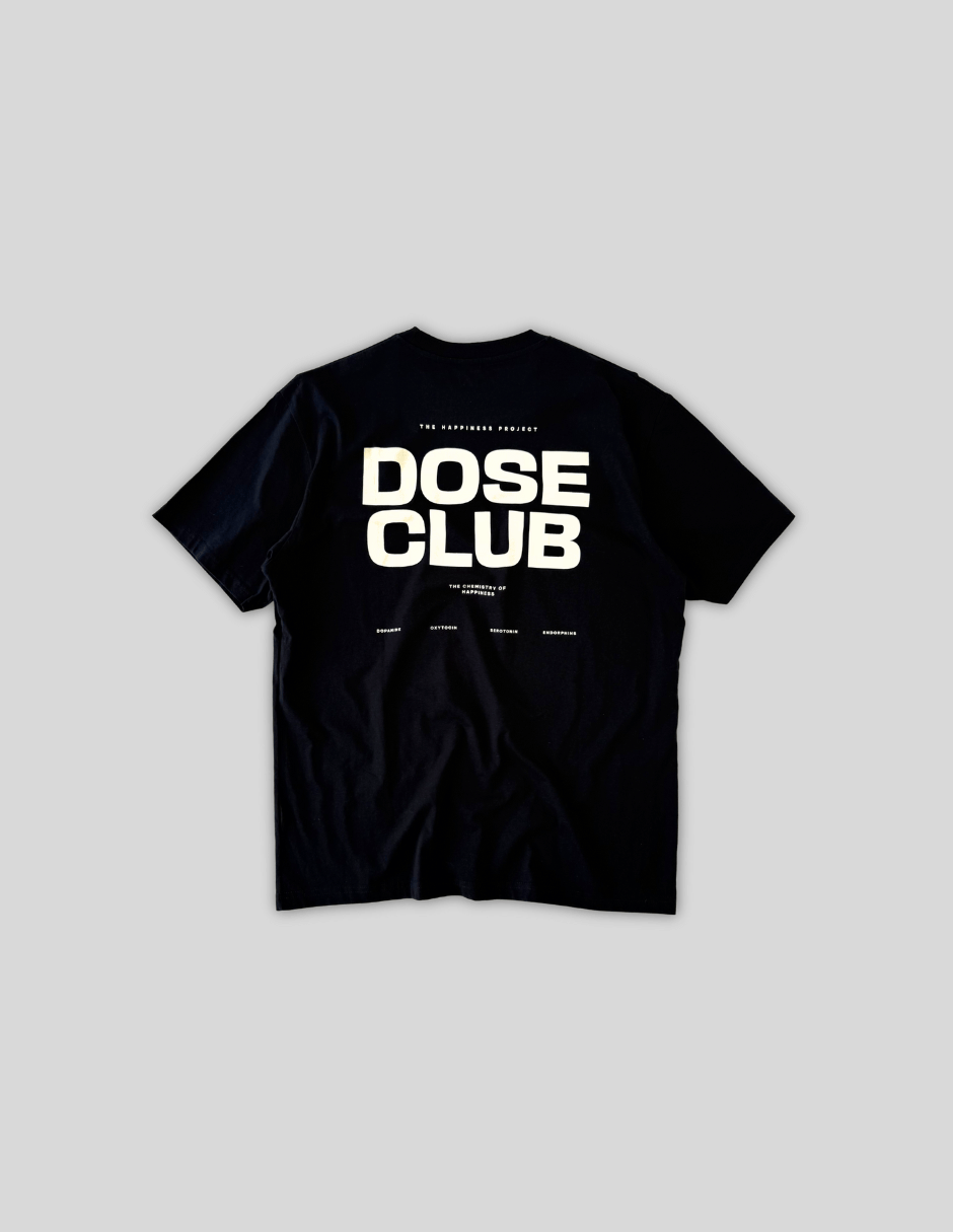 T-Shirt Oversized THP DOSE Club Negro The Happiness Project