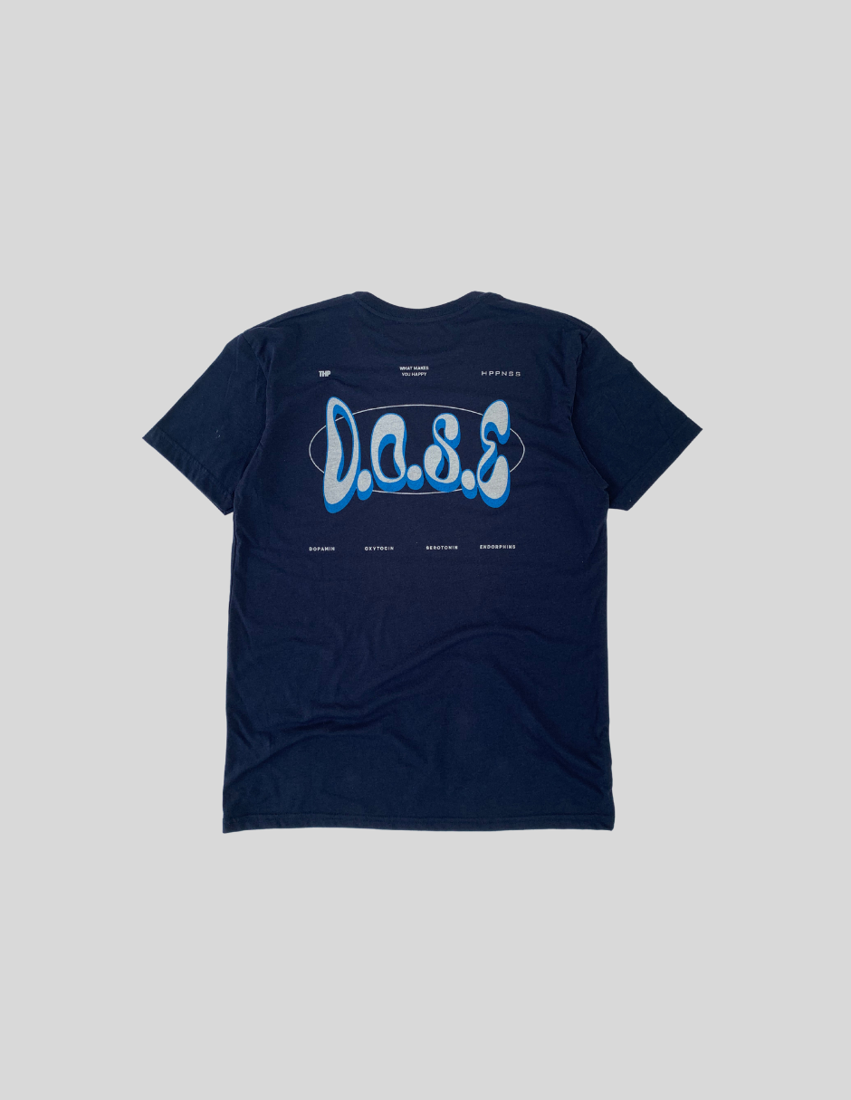 T-Shirt Basic THP DOSE Groovy Azul Marino The Happiness Project