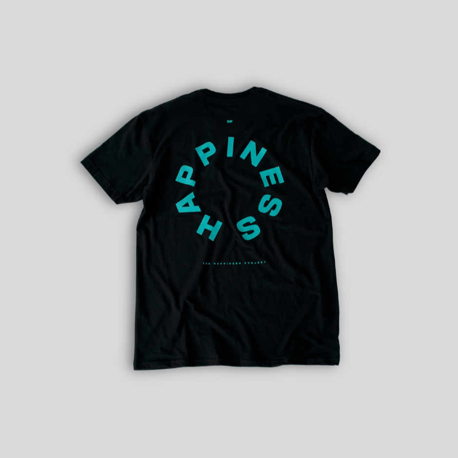 T-Shirt THP Happy Loop Oversized Stretchy Negro The Happiness Project