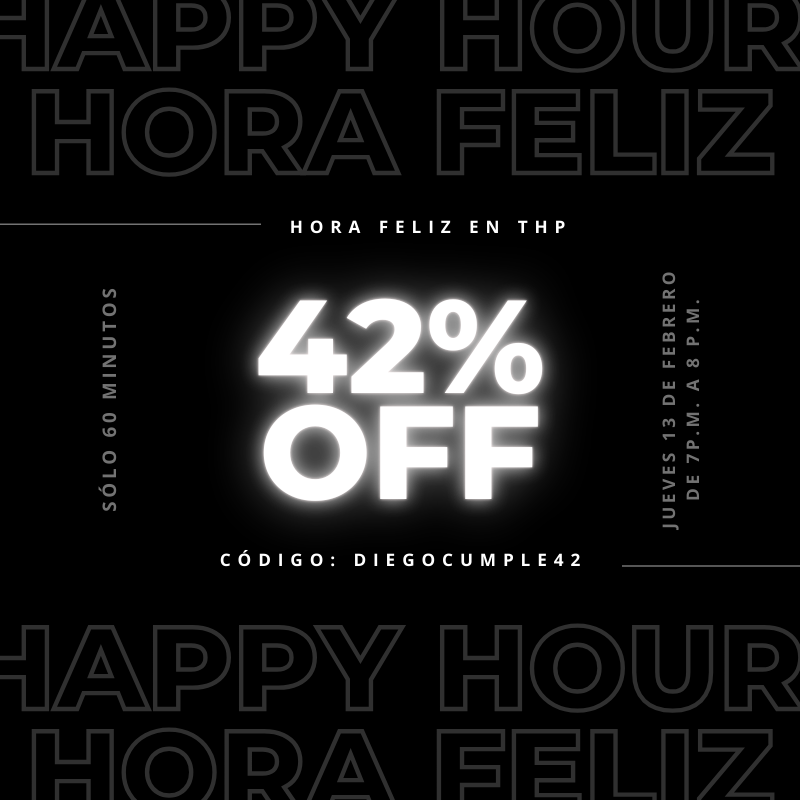 Happy Hour! 42%OFF