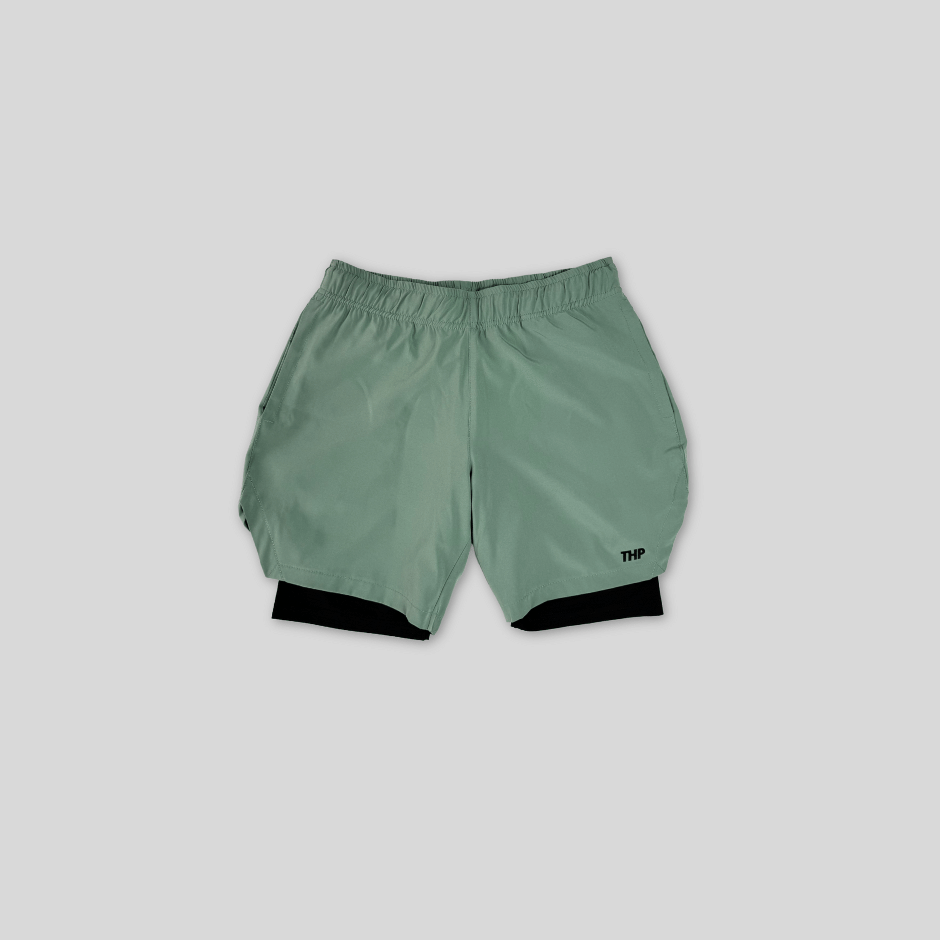 Power Daily Short con Lycra Verde con Lycra Negra The Happiness Project