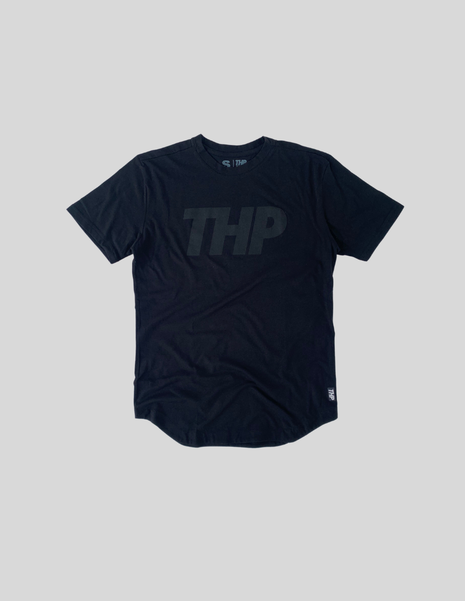T-Shirt Bold Plain THP Slim Fit Negro The Happiness Project