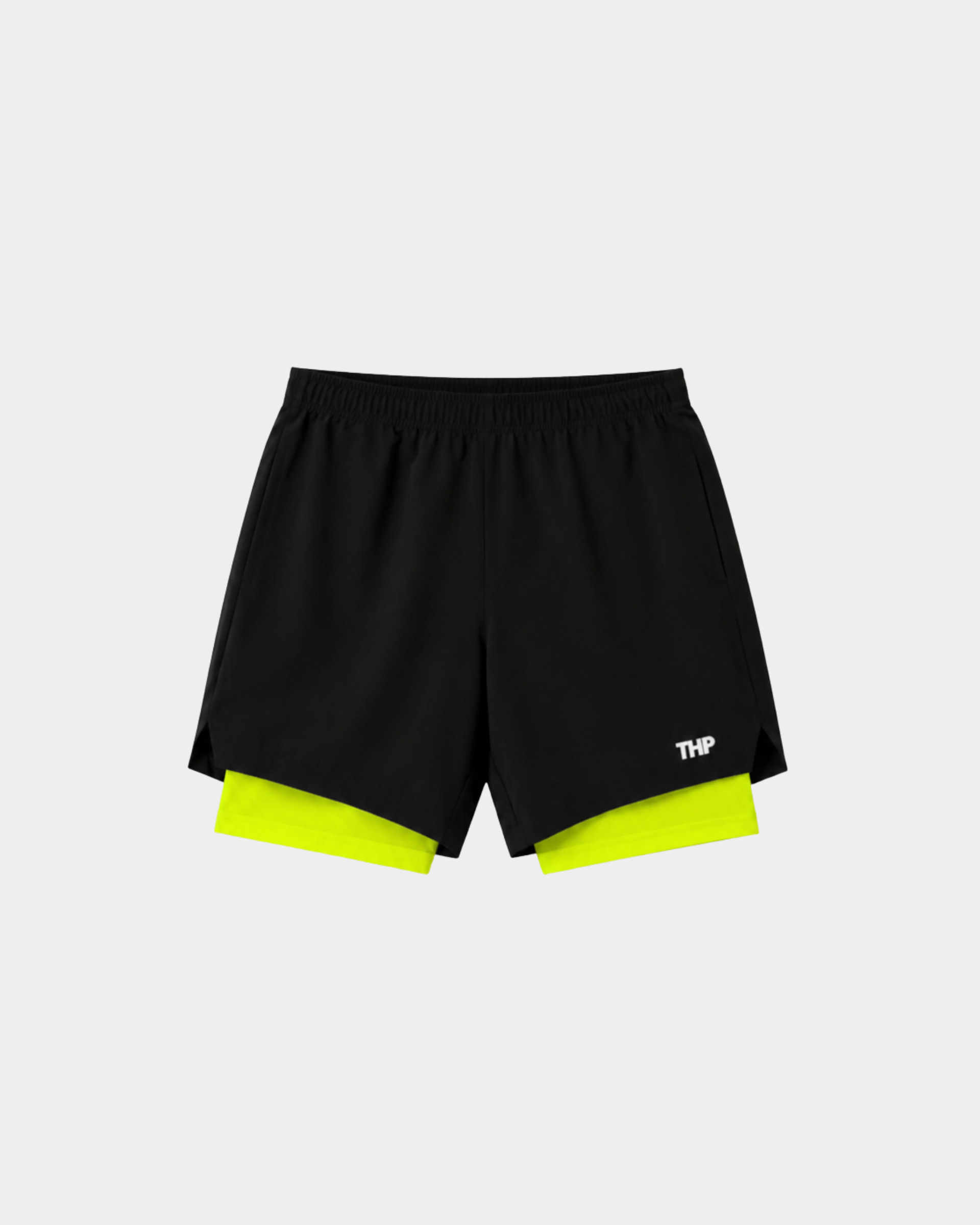 Power Daily Short con Lycra Negro con Lycra Amarilla The Happiness Project