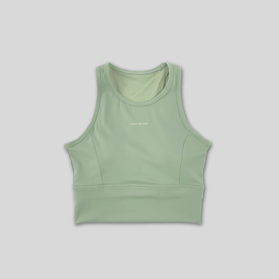 Anytime Mesh Tank Top Verde The Happiness Project
