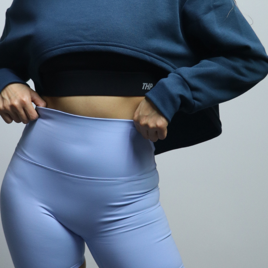 Shorts Bikers Stretch THP Azul Cielo The Happiness Project