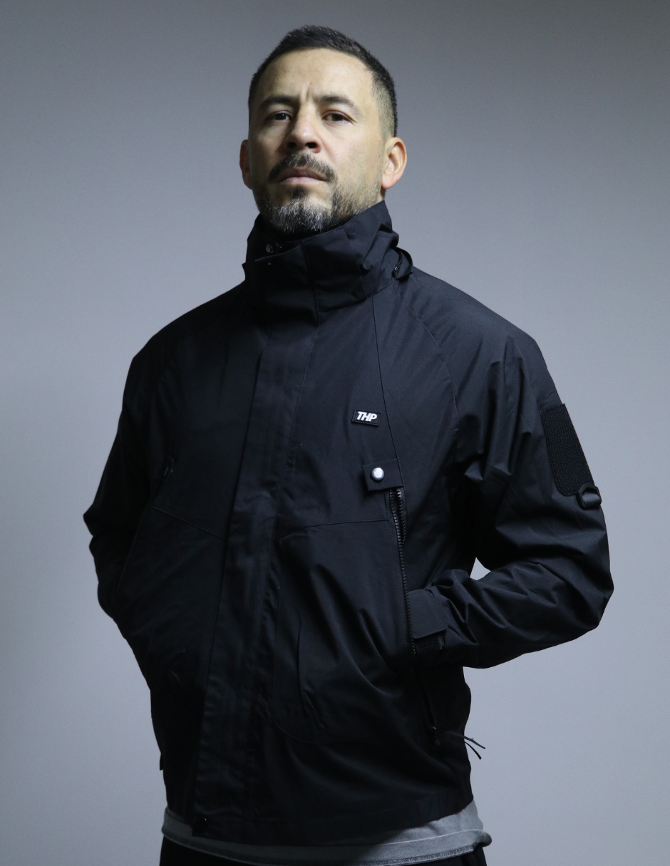 Waterproof Jacket THP DOSE Negro The Happiness Project