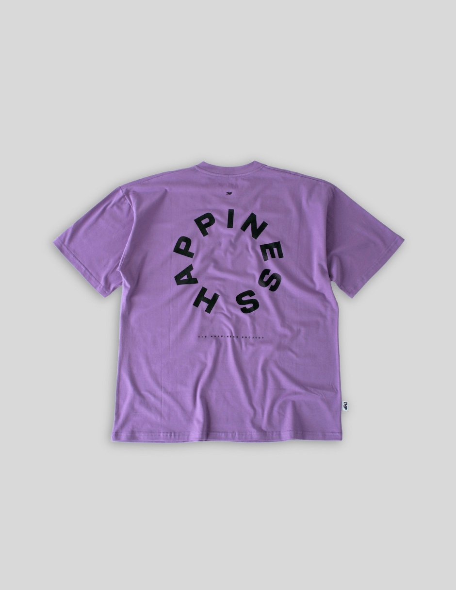 T-Shirt THP Happy Loop Oversized Stretchy Lila The Happiness Project