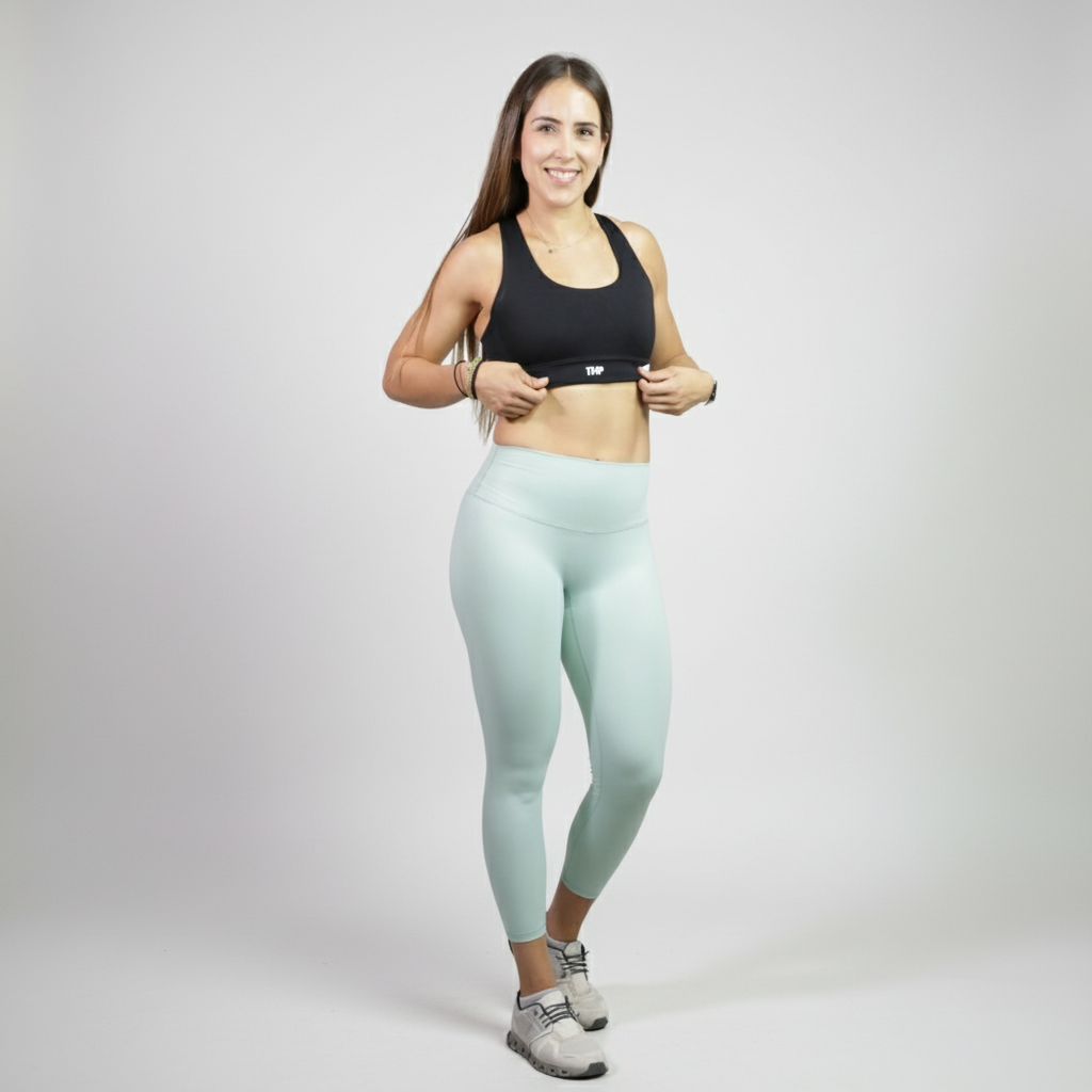 WOW Seamless Leggings THP Verde Aqua The Happiness Project