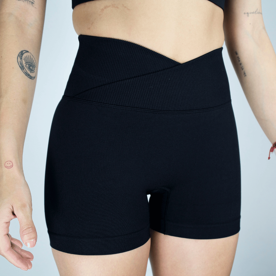 Shorts Crossed Peaches 2.0 THP Negro The Happiness Project