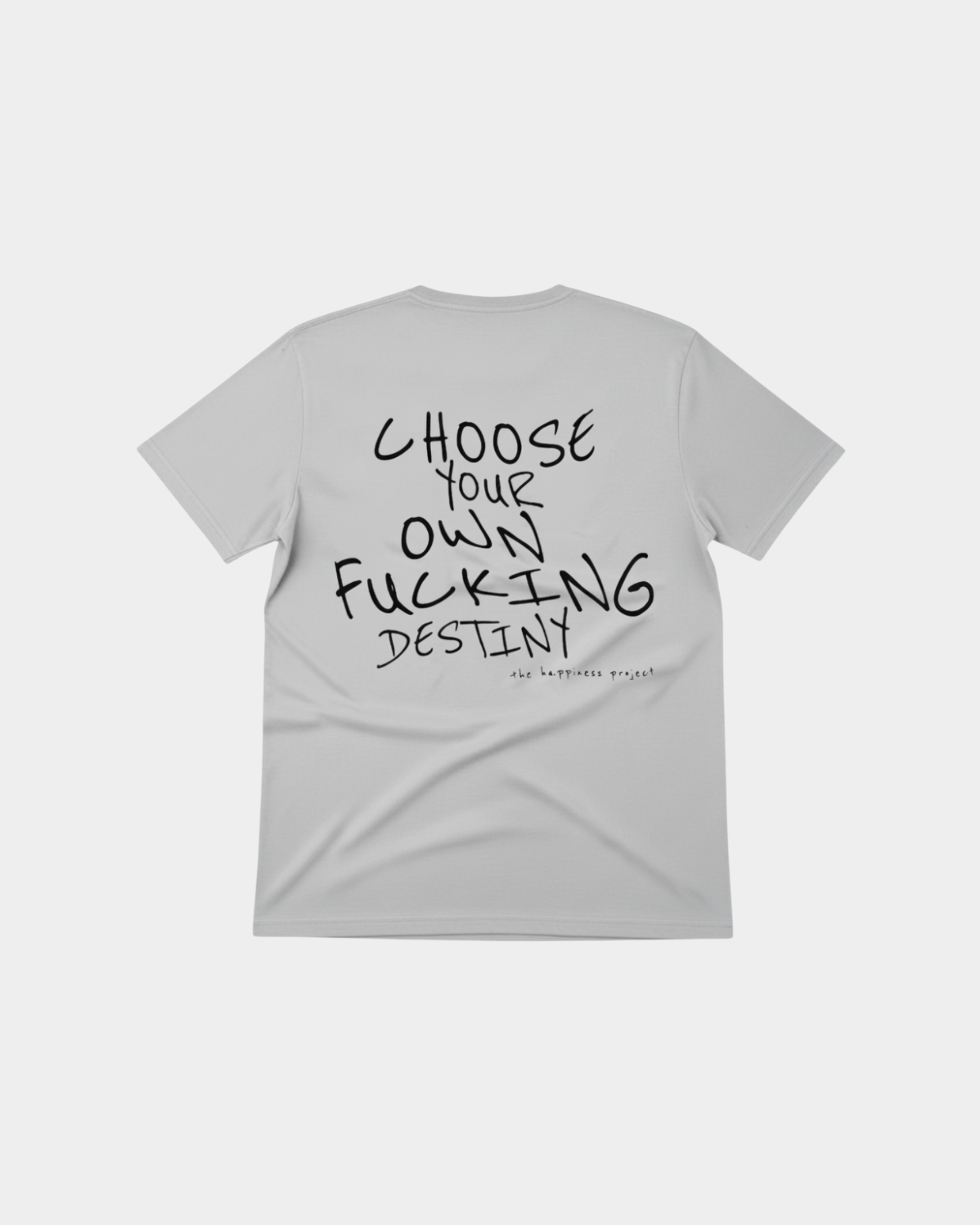 T-Shirt Basic THP Choose Your Destiny Regular Gris Perla The Happiness Project