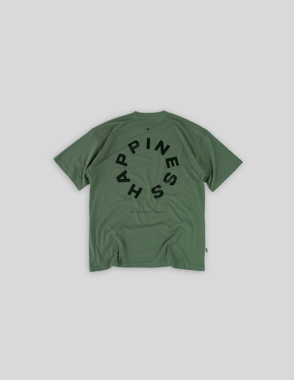 T-Shirt THP Happy Loop Oversized Stretchy Verde Militar The Happiness Project