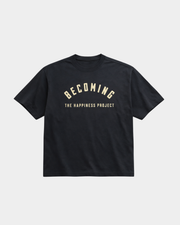 T-Shirt Oversized-Becoming Edition Negro The Happiness Project