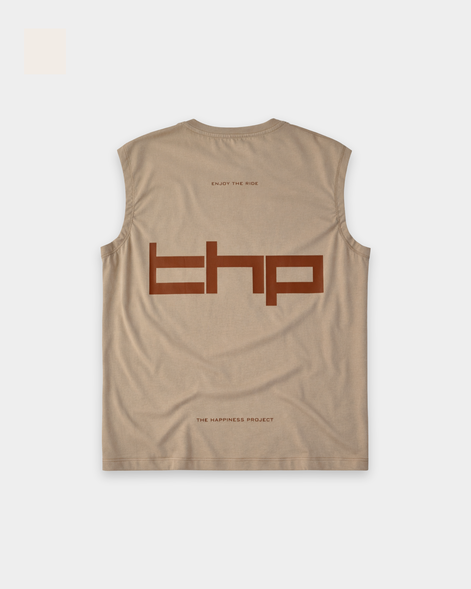 T-Shirt Cold Flow Tank Oversized THP Latte The Happiness Project