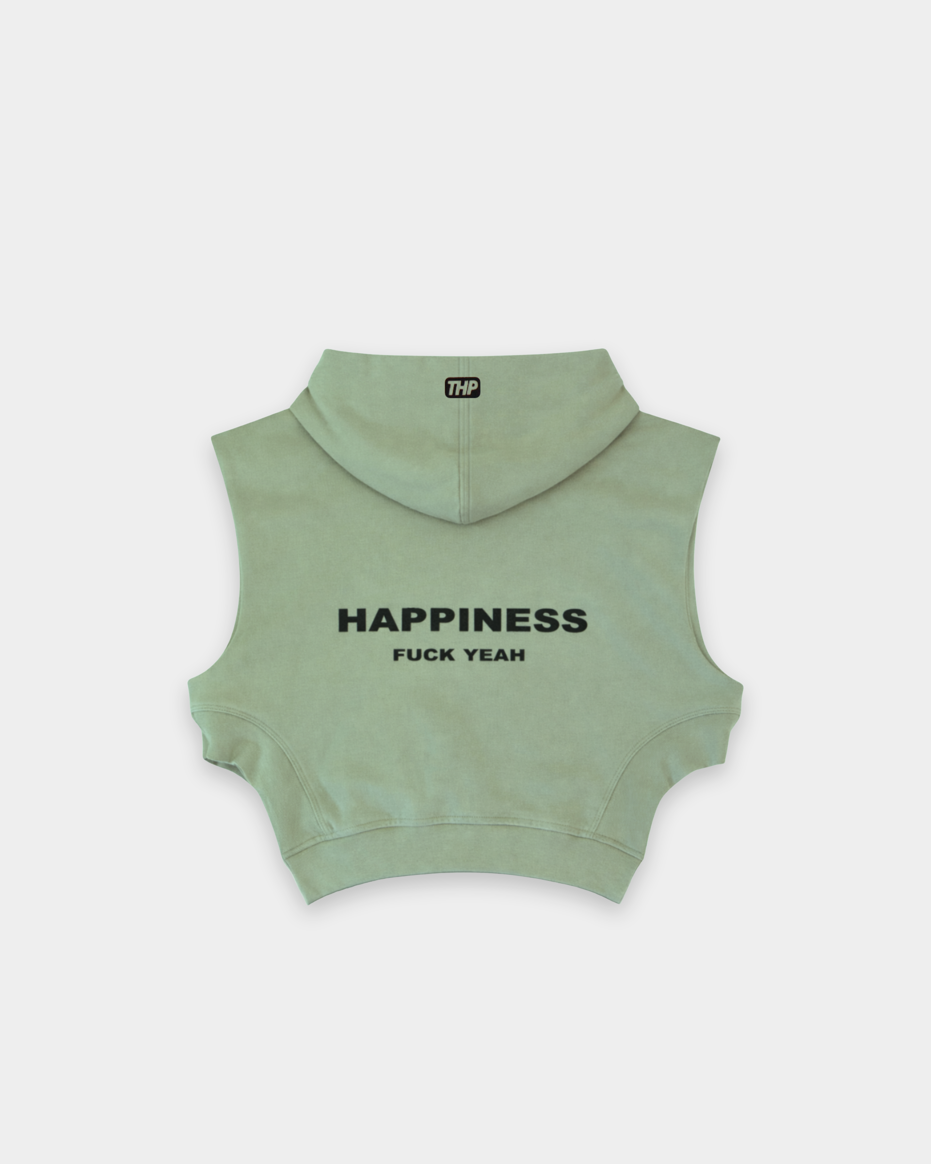 Hooded Gilet THP Women Verde Olivo The Happiness Project