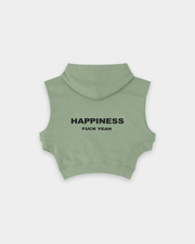 Hooded Gilet THP Women Verde Olivo The Happiness Project