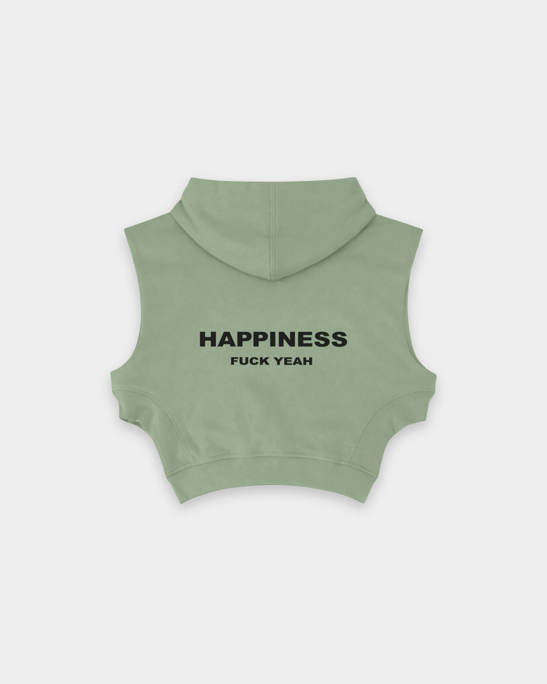 Hooded Gilet THP Women Verde Olivo The Happiness Project