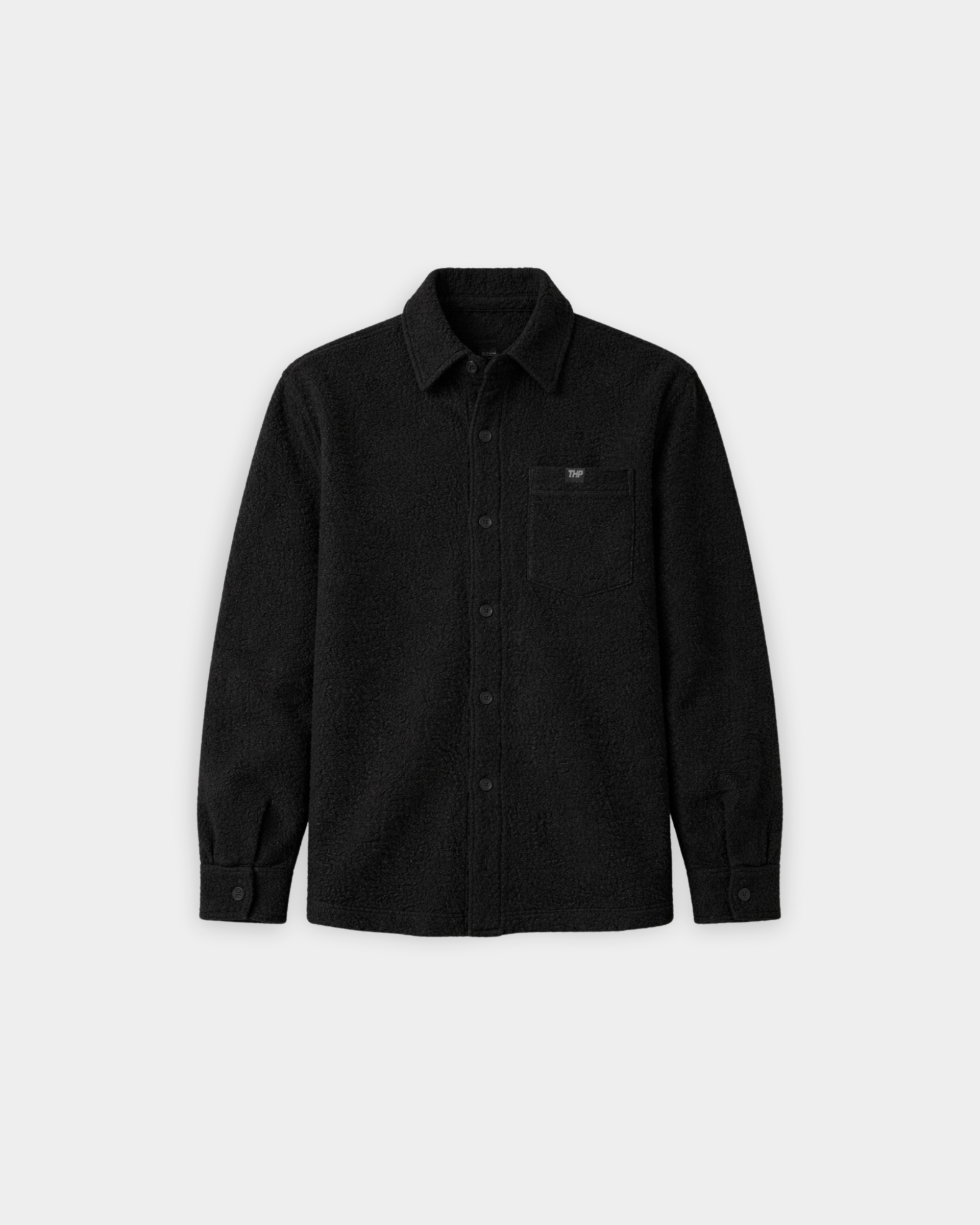THP Sherpa Jacket Shirt Negro The Happiness Project