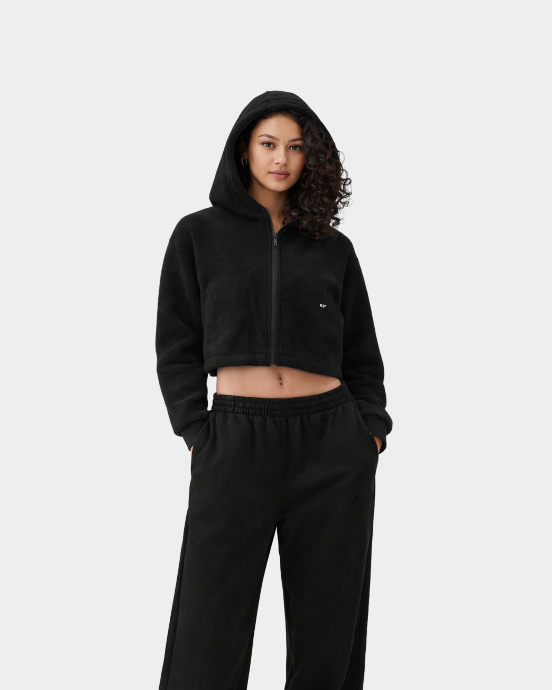 THP Crop Sherpa Light Jacket The Happiness Project