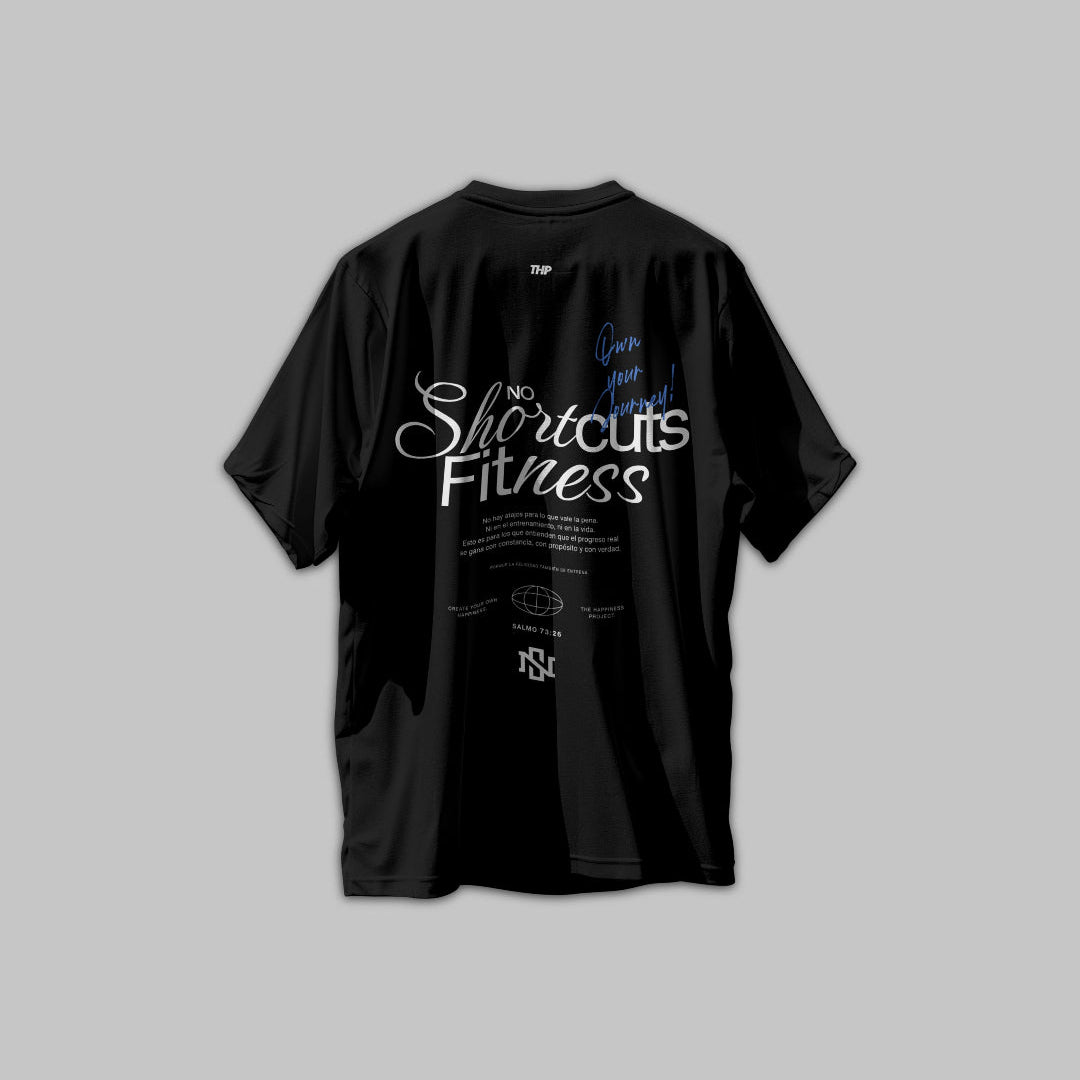 T-Shirt THP No Shortcuts – Performance Edition (Preventa · Cierra el 15 de diciembre) Negro The Happiness Project