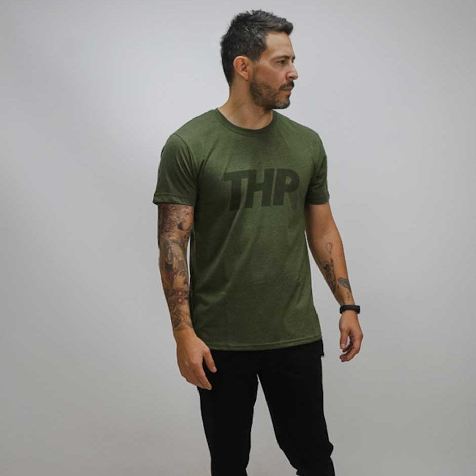 T-Shirt Basic THP Bold Verde Militar The Happiness Project