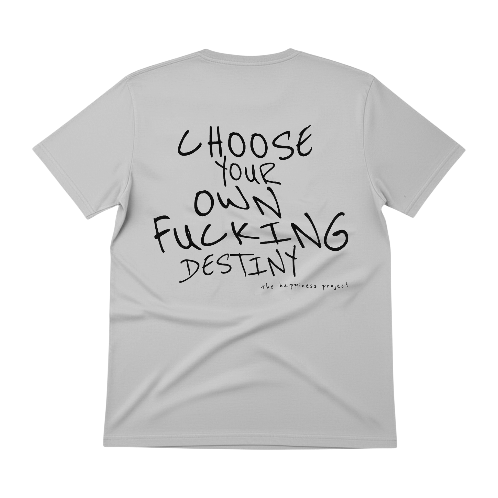 T-Shirt Basic THP Choose Your Destiny Regular Gris Perla The Happiness Project