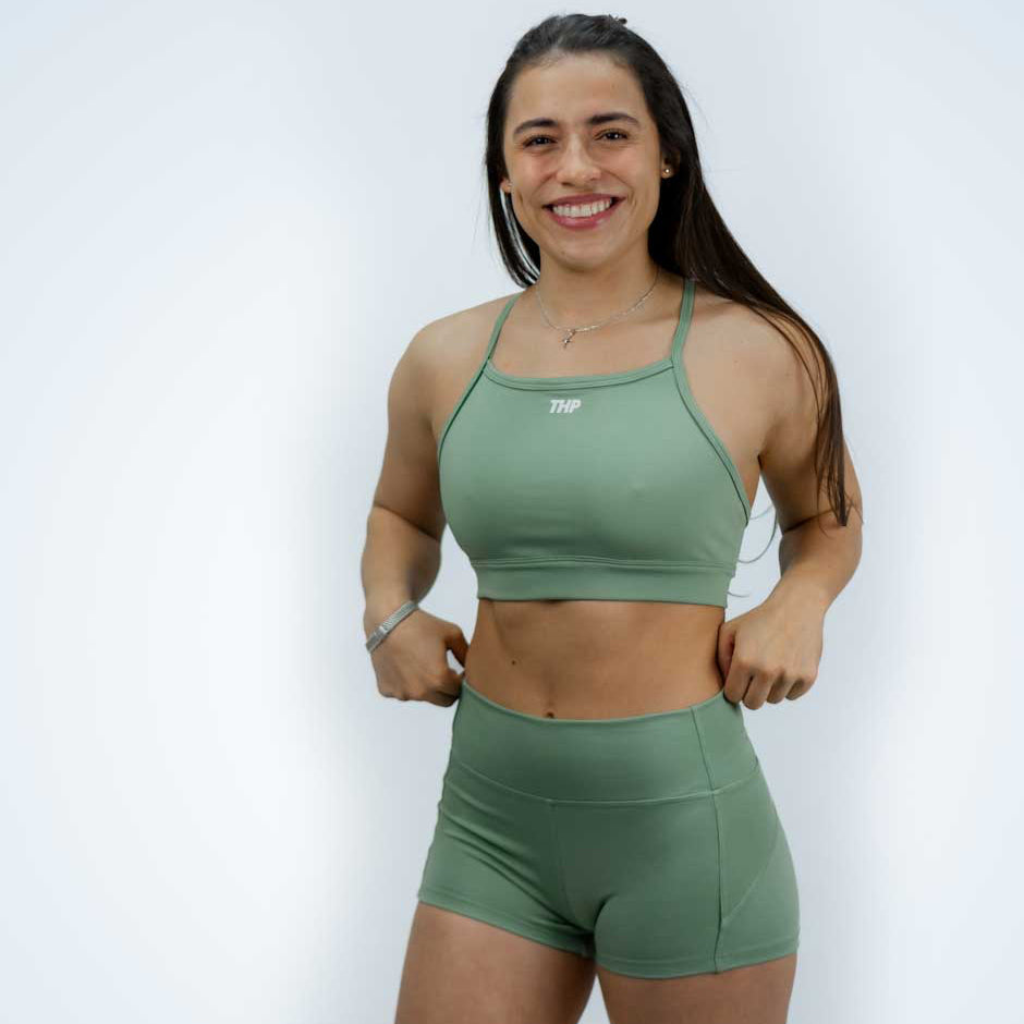 Top High Neck Power THP Verde The Happiness Project