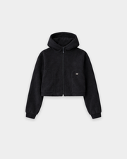THP Crop Sherpa Light Jacket Negro The Happiness Project