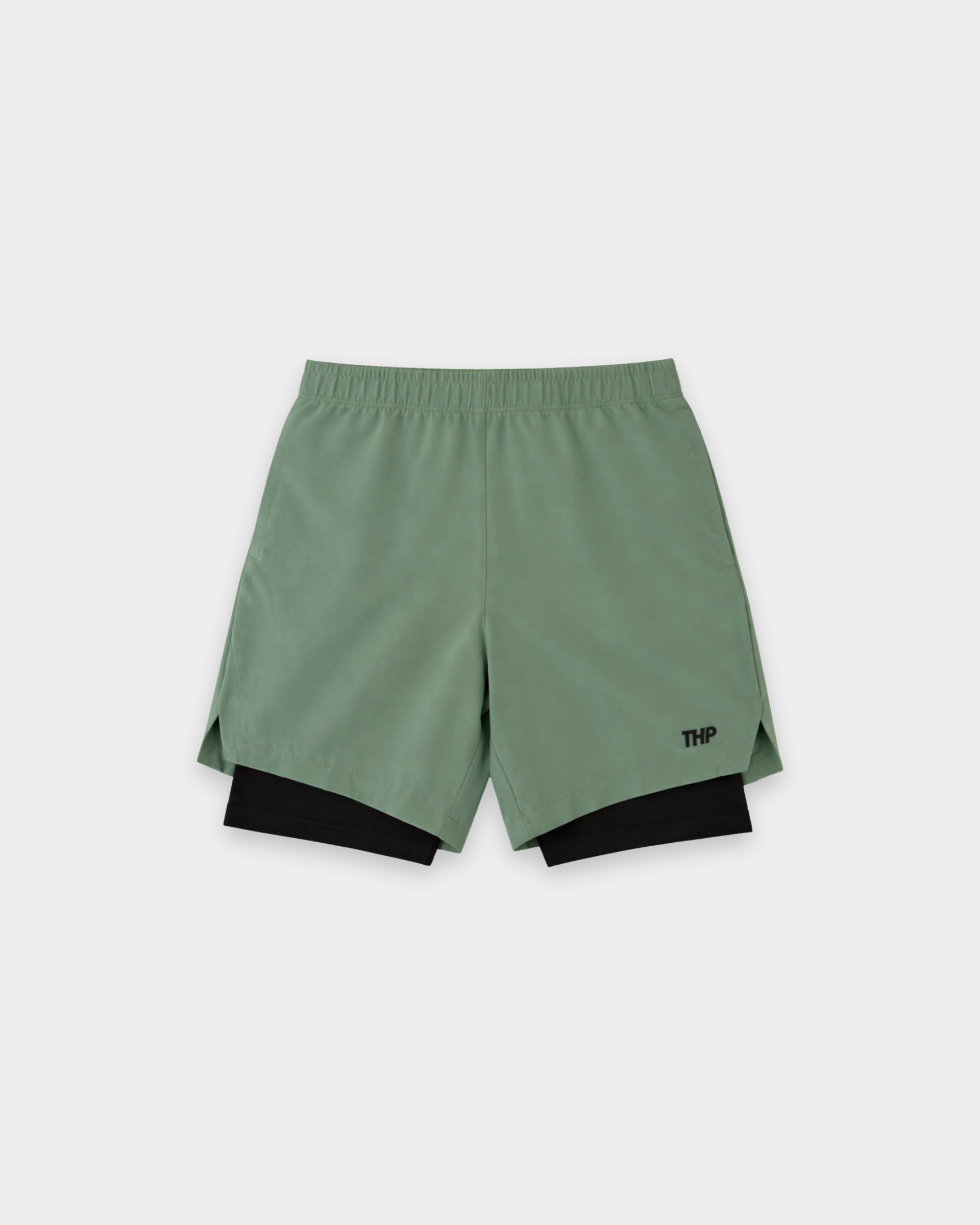 Power Daily Short con Lycra Verde con Lycra Negra The Happiness Project